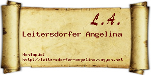 Leitersdorfer Angelina névjegykártya